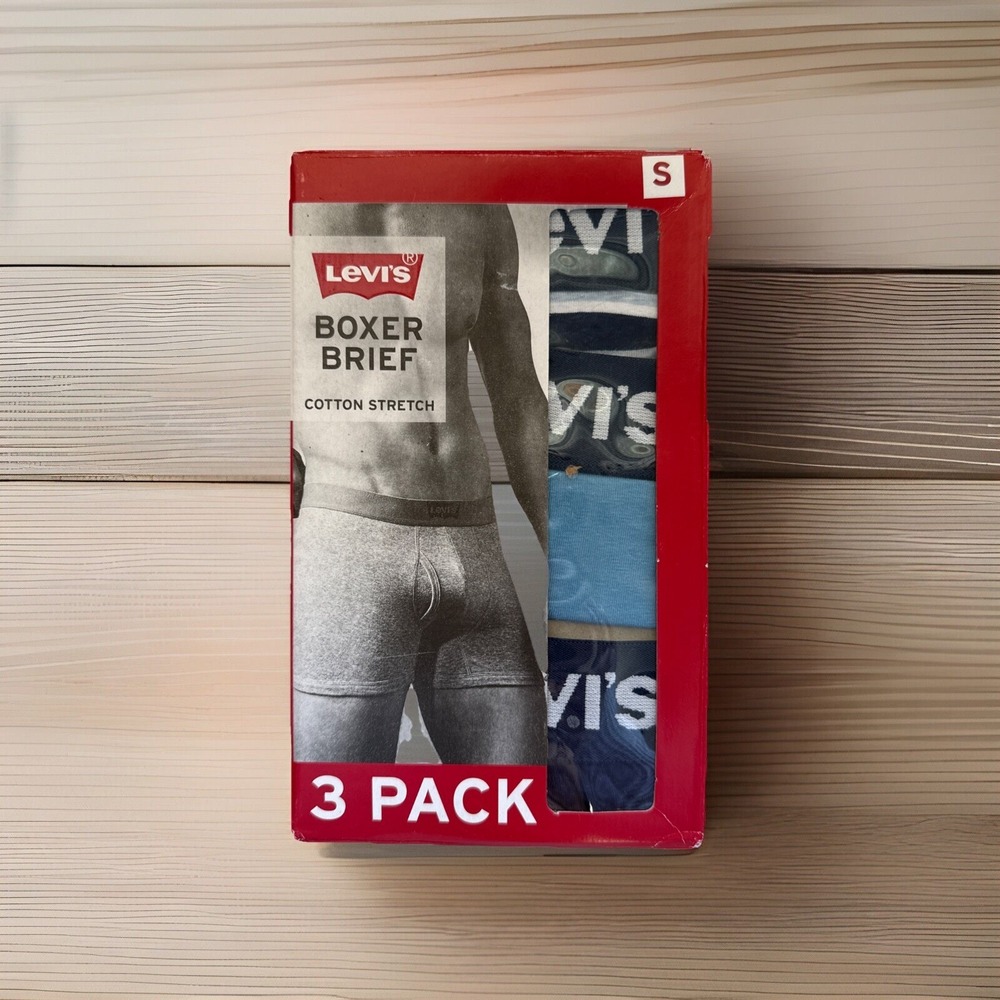 Levi's‎ Boxer Brief Cotton 3 Pack Contour Pouch Small 28-30